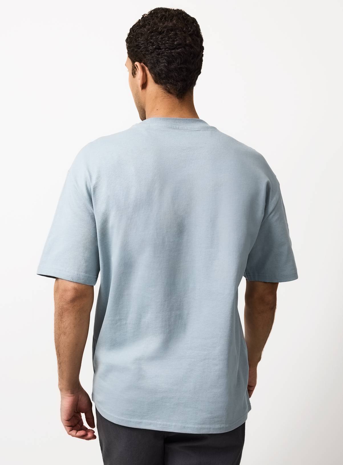 Light Blue Relaxed Fit Dry Handle T-Shirt L - Image 5